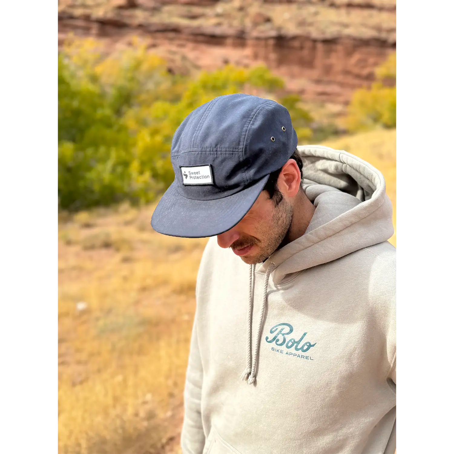 Model wearing the Desert Drifter hoodie